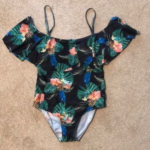 One Piece, off the shoulder ruffle swimsuit